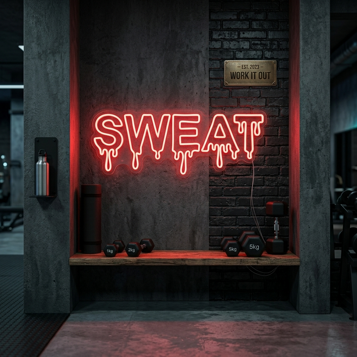 "Sweat" Insegna al neon