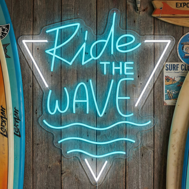 "Ride The Wave" Insegna al neon