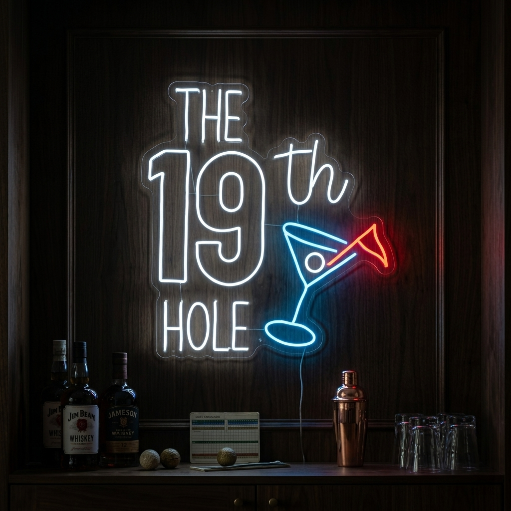 "The 19th Hole Golf" Insegna al neon