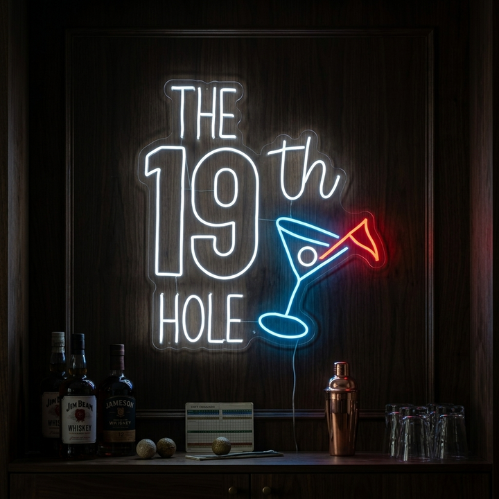 "The 19th Hole Golf" Insegna al neon