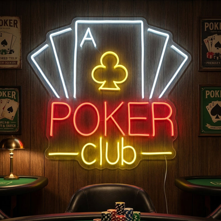 "Poker Club" Insegna al neon