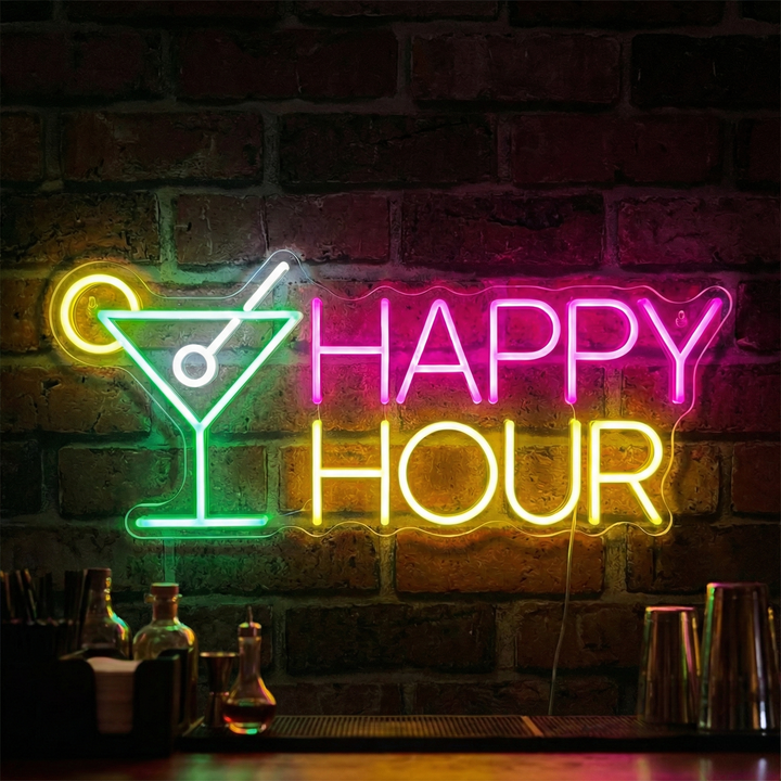 "Happy Hour" Insegna al neon