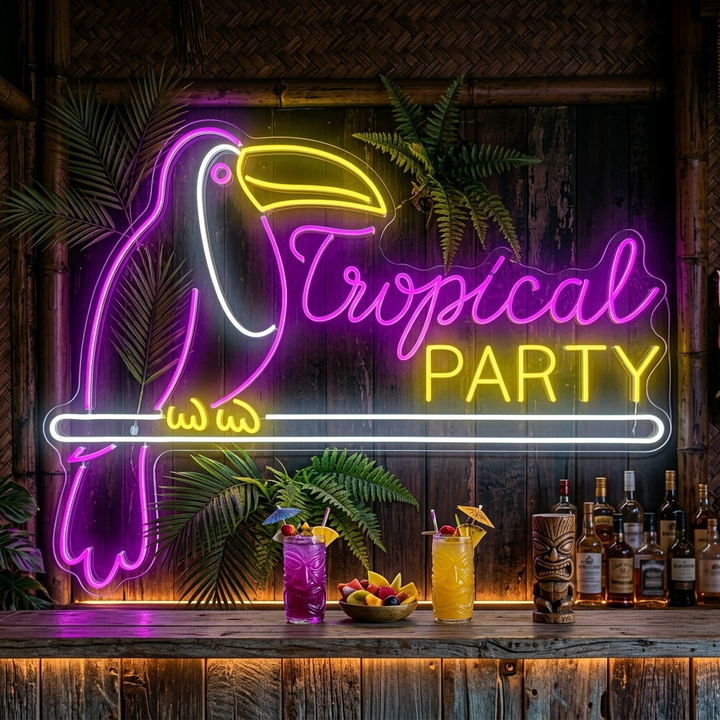 "Tropical Party" Insegna al neon