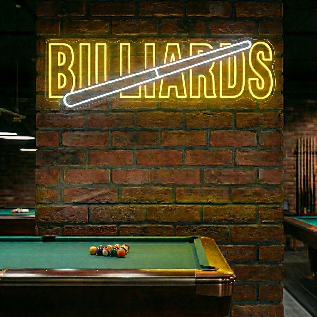 "Billiards" Insegna al neon