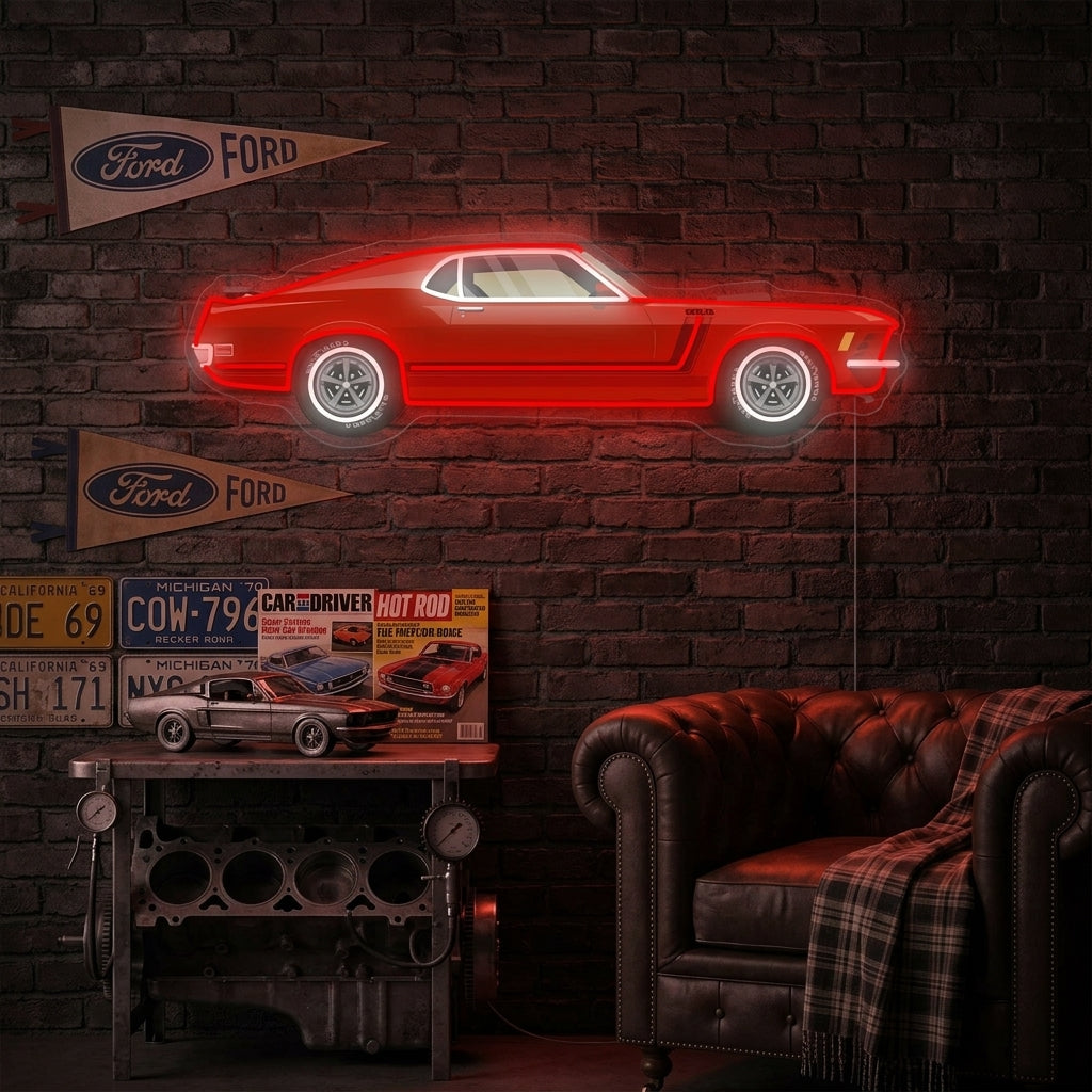 "Auto muscolare americana" Insegna al neon
