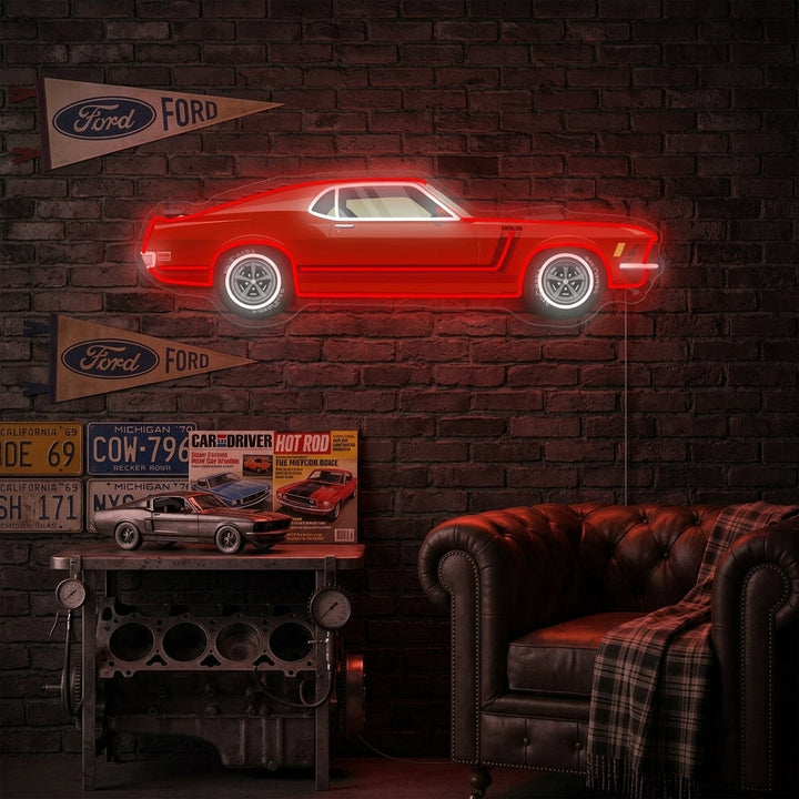 "Auto muscolare americana" Insegna al neon