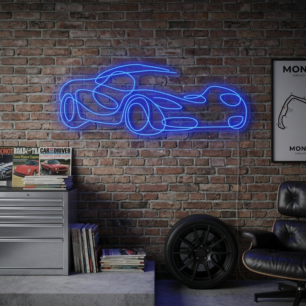 "Auto sportiva" Insegna al neon