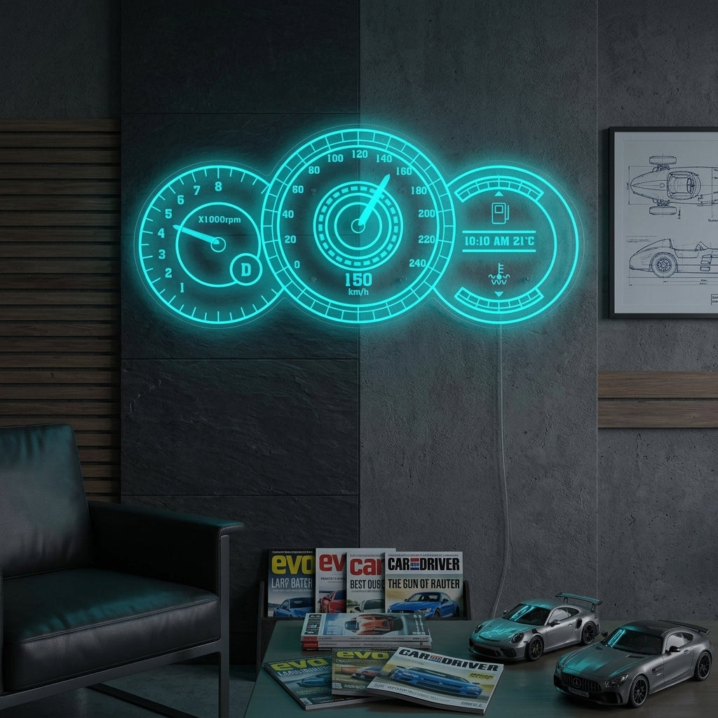"Tachimetro auto" Insegna al neon
