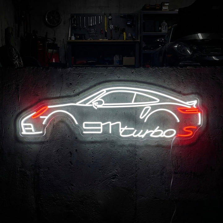 "Turbo S auto" Insegna al neon