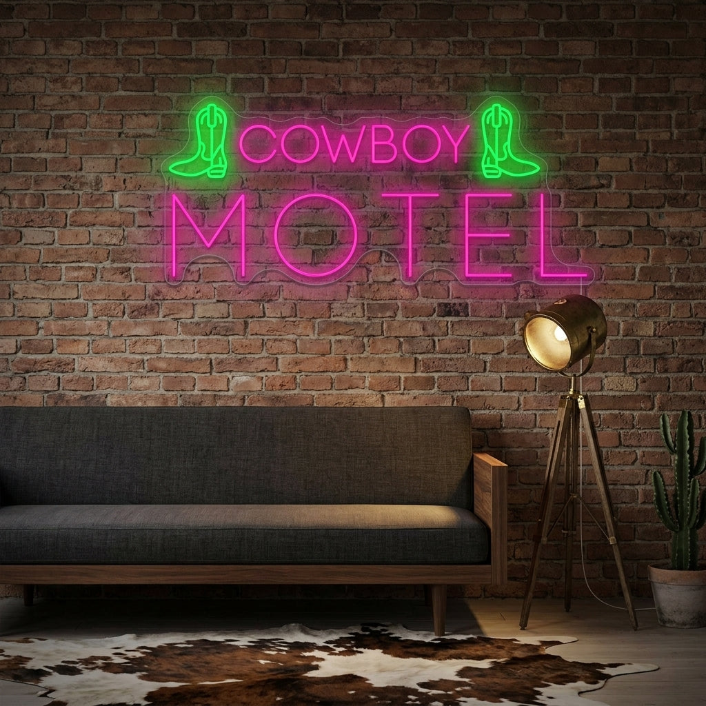 "Cowboy Motel" Insegna al neon