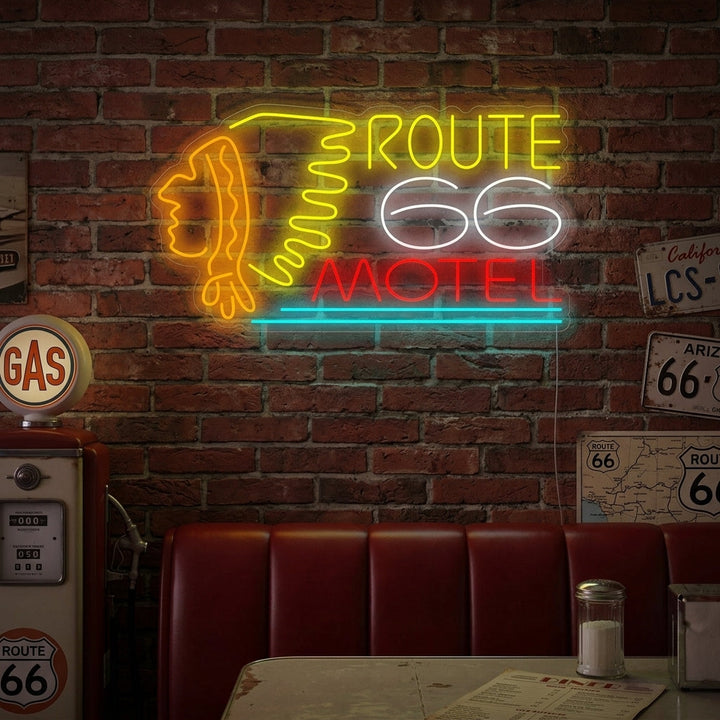 "Route 66 Motel" Insegna al neon
