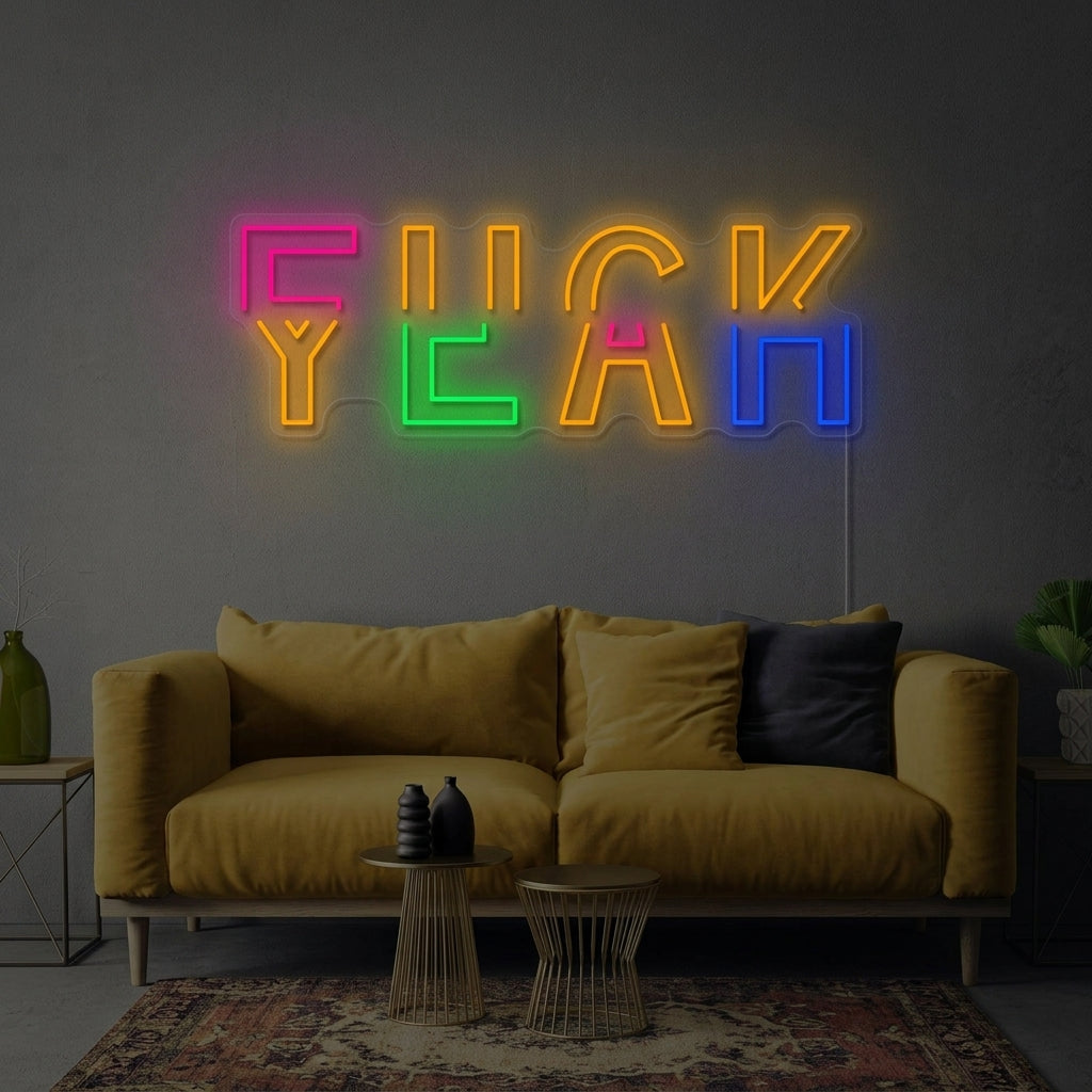 "Fuck Yeah" Insegna al neon
