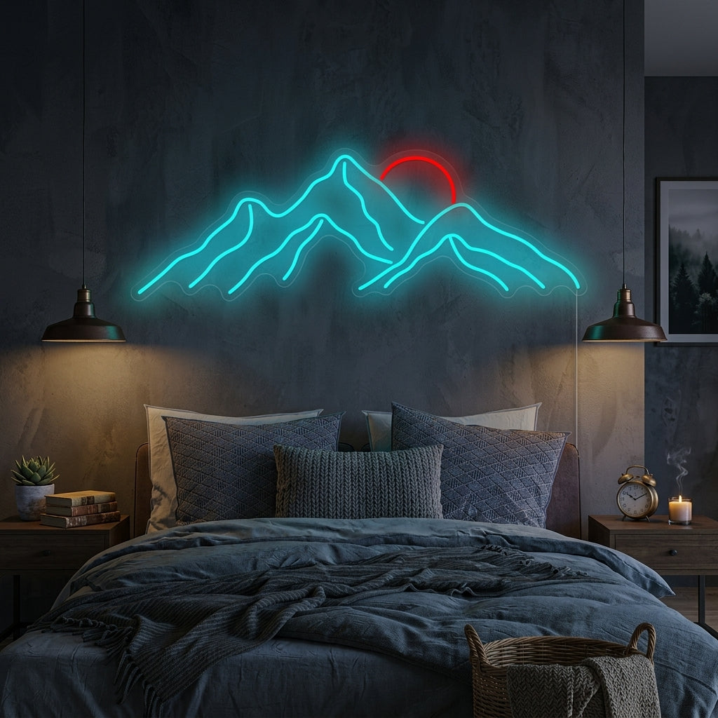 "Montagne Tramonto" Insegna al neon