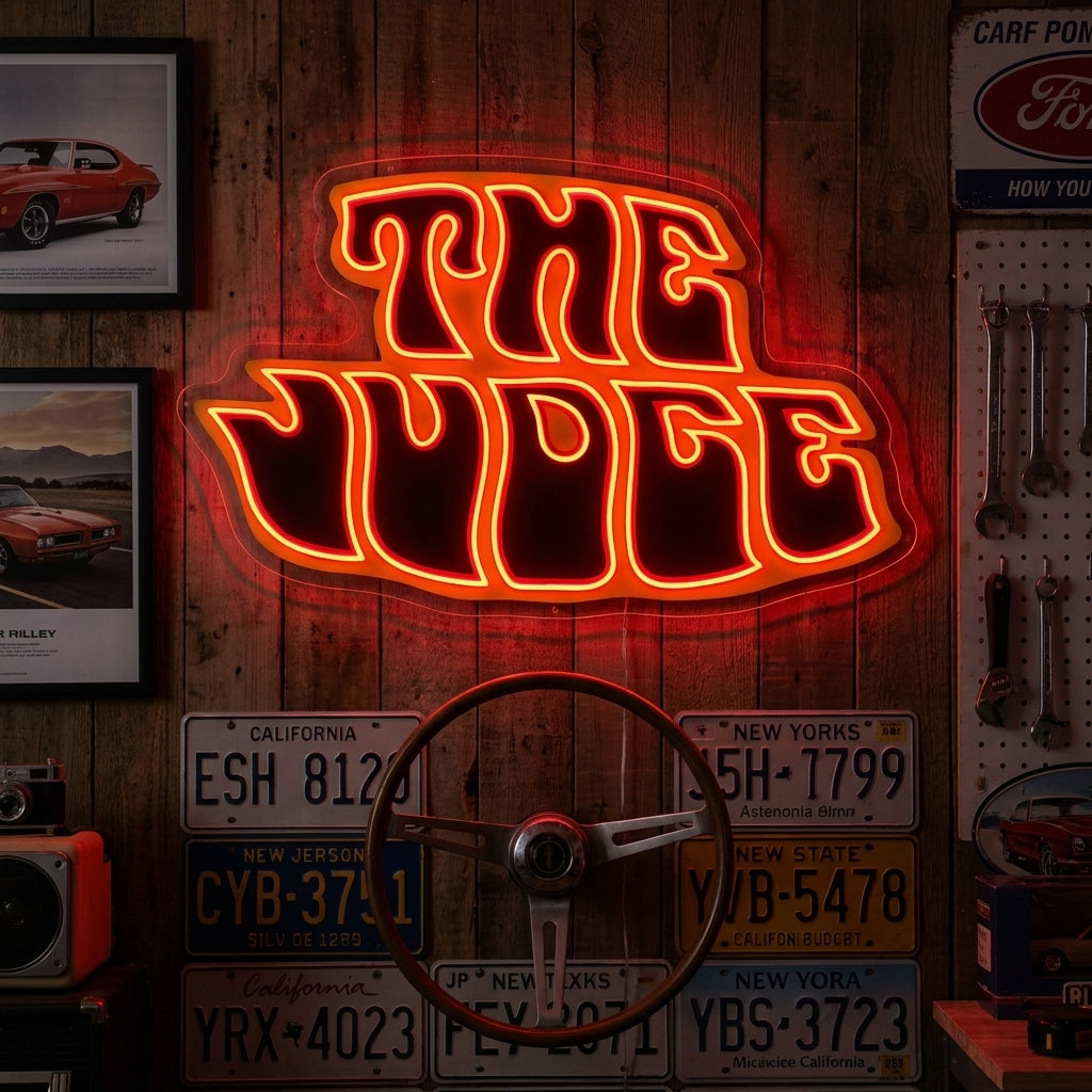 "The Judge" Insegna al neon