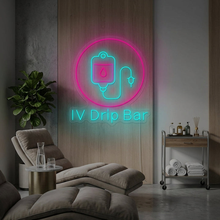"Iv Drip Bar" Insegna al neon