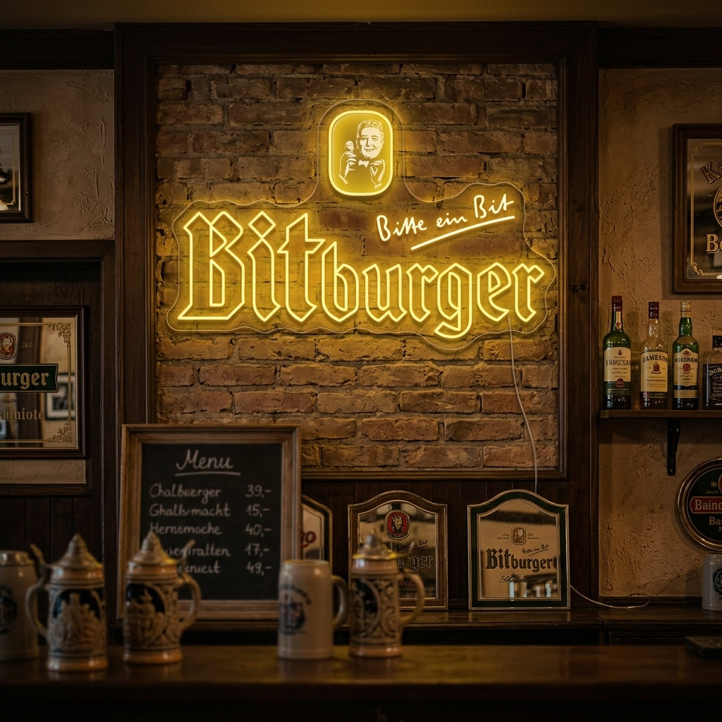 "Bitburger" Insegna al neon