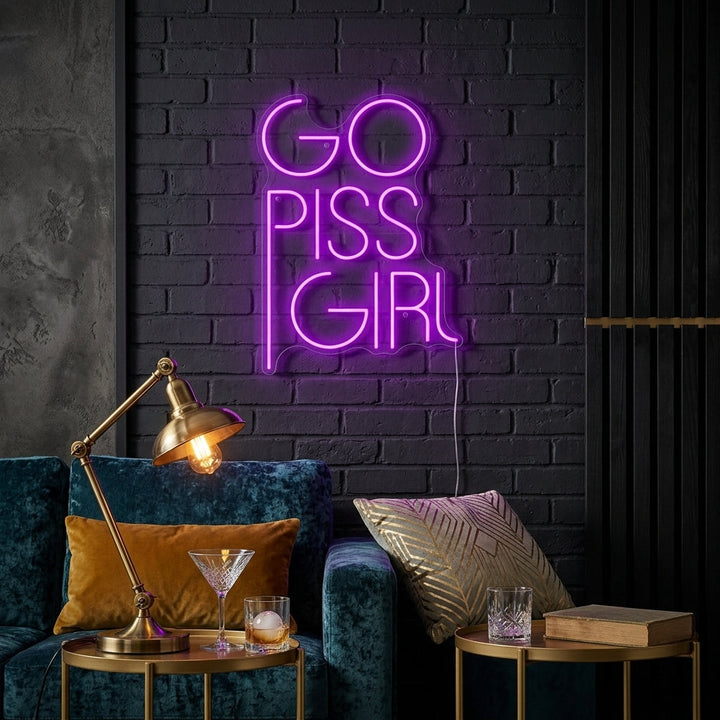 "Go Piss Girl" Insegna al neon