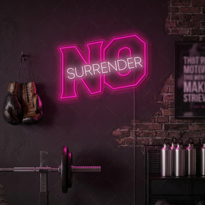 "No Surrender" Insegna al neon