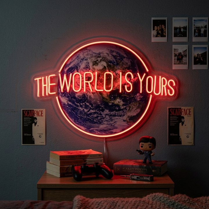"The World Is Yours" Insegna al neon