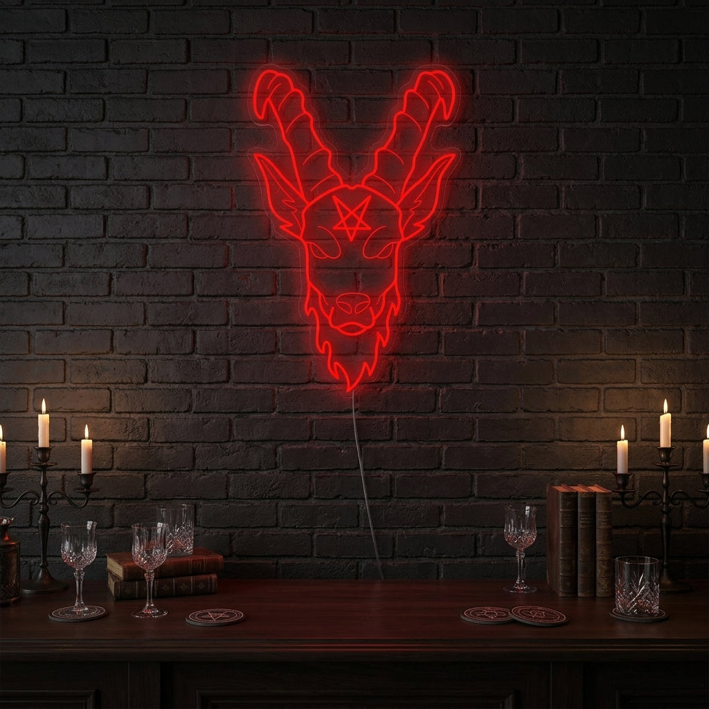 "Baphomet Gothic" Insegna al neon