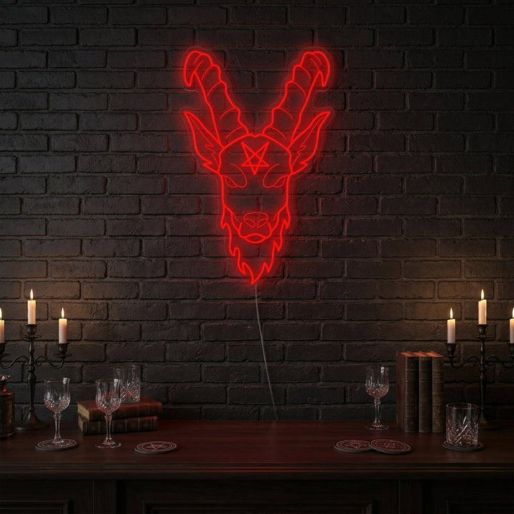 "Baphomet Gothic" Insegna al neon