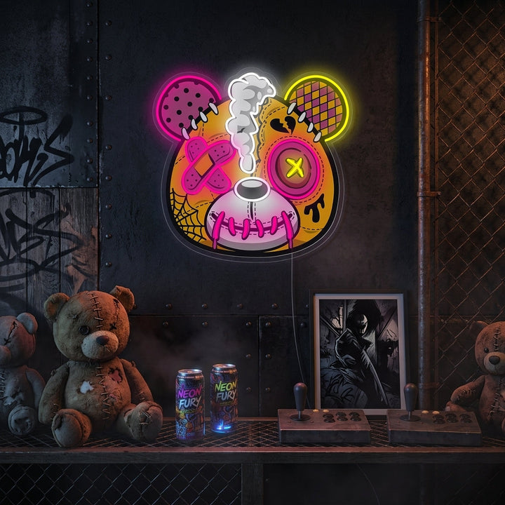 "Orsetto di peluche zombie" Insegna al neon