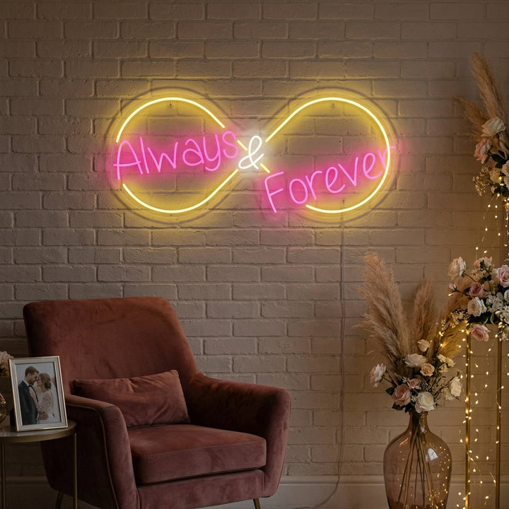 "Always and Forever" Insegna al neon