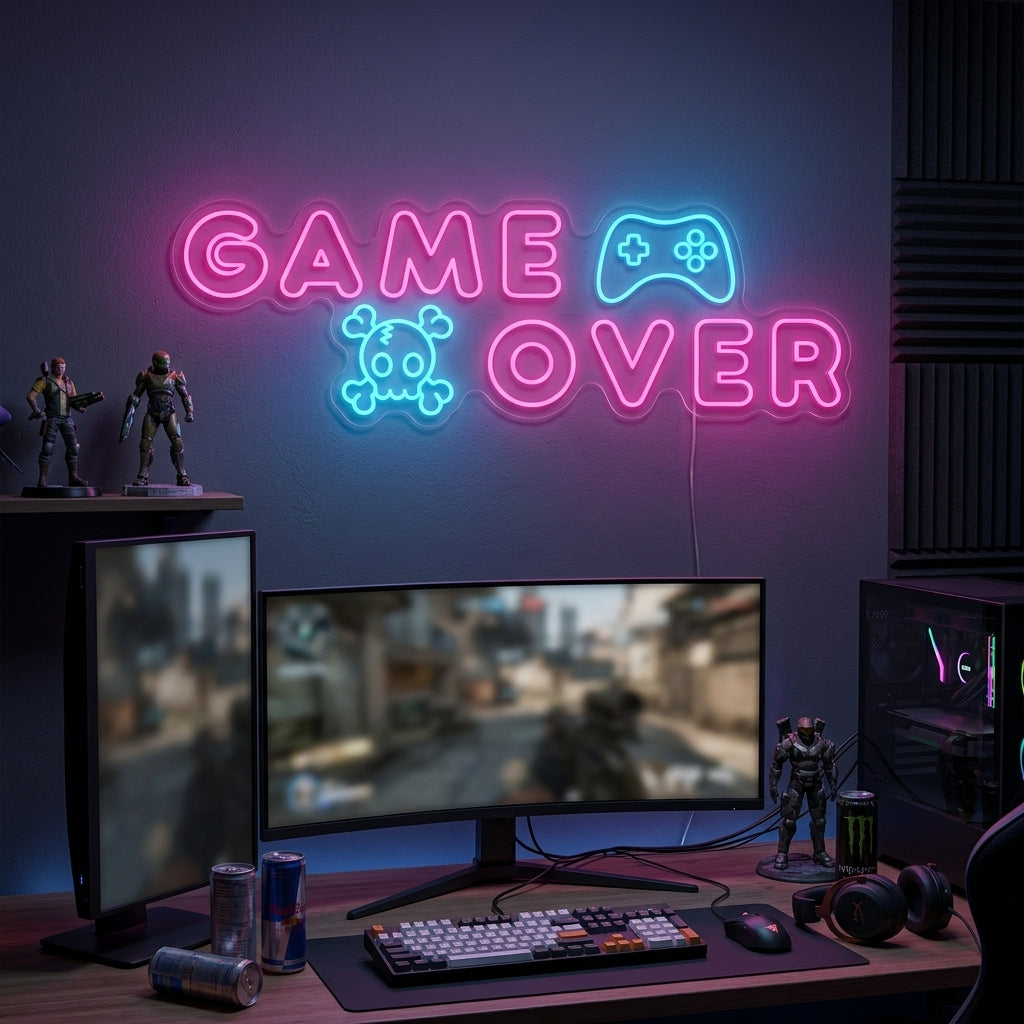 "Game Over" Insegna al neon