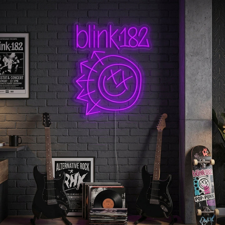 "Blink 182" Insegna al neon