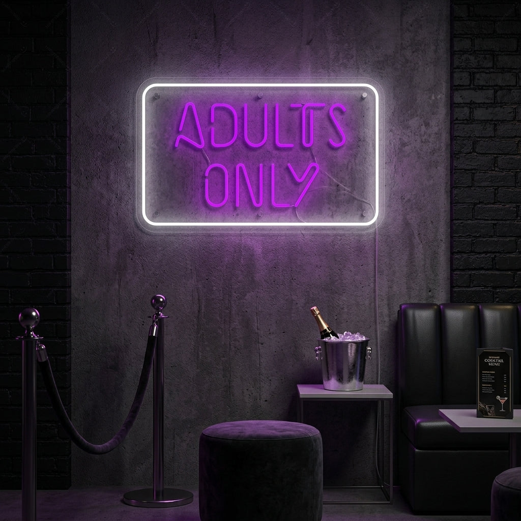 "Adult Only" Insegna al neon