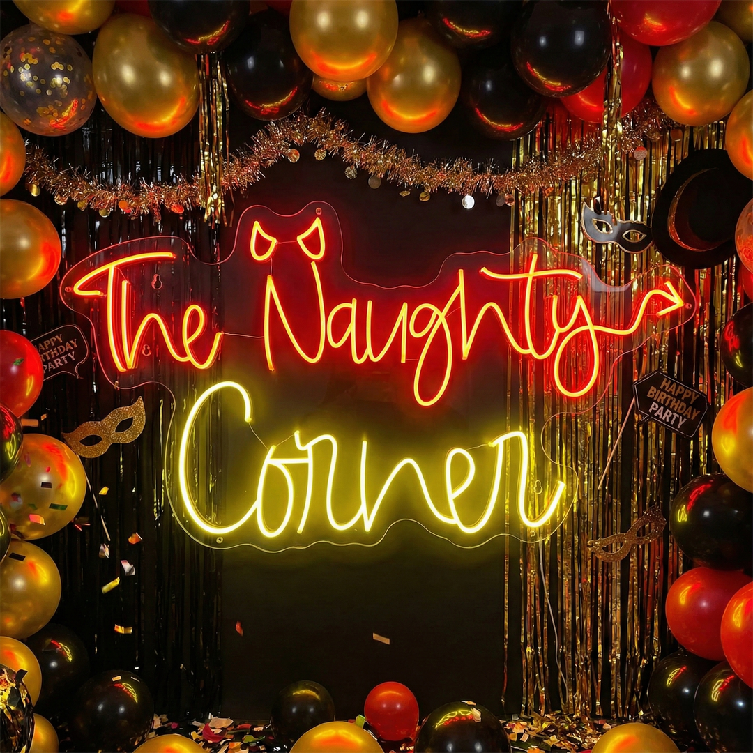 "The Naughty Corner" Insegna al neon