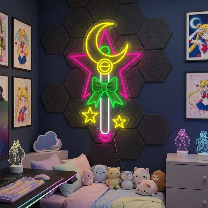 "Bacchetta magica" Insegna al neon