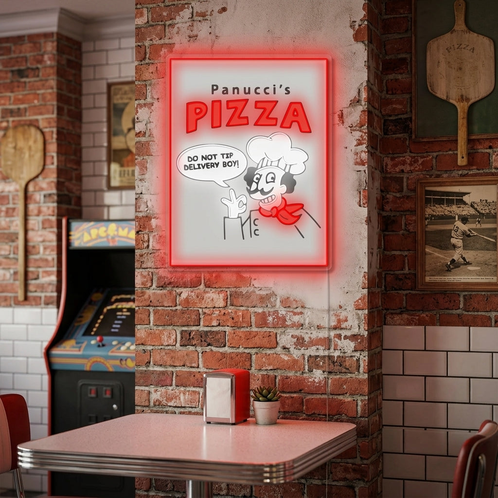 "Panucci's Pizza" Insegna al neon