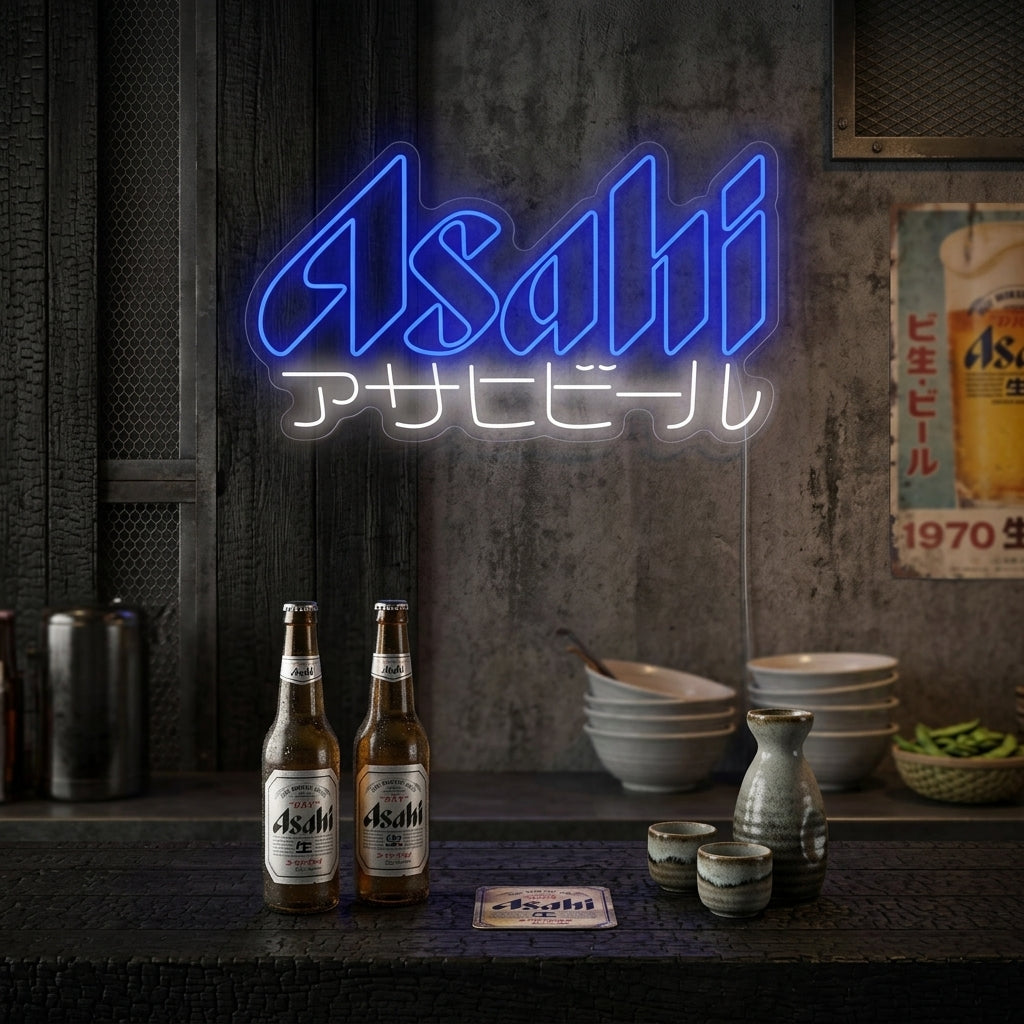 "Logo birra giapponese" Insegna al neon