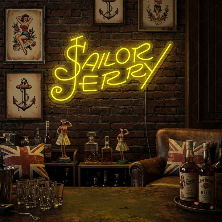 "Sailor Jerry Rum" Insegna al neon
