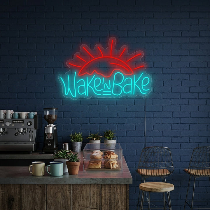 "Wake and Bake" Insegna al neon