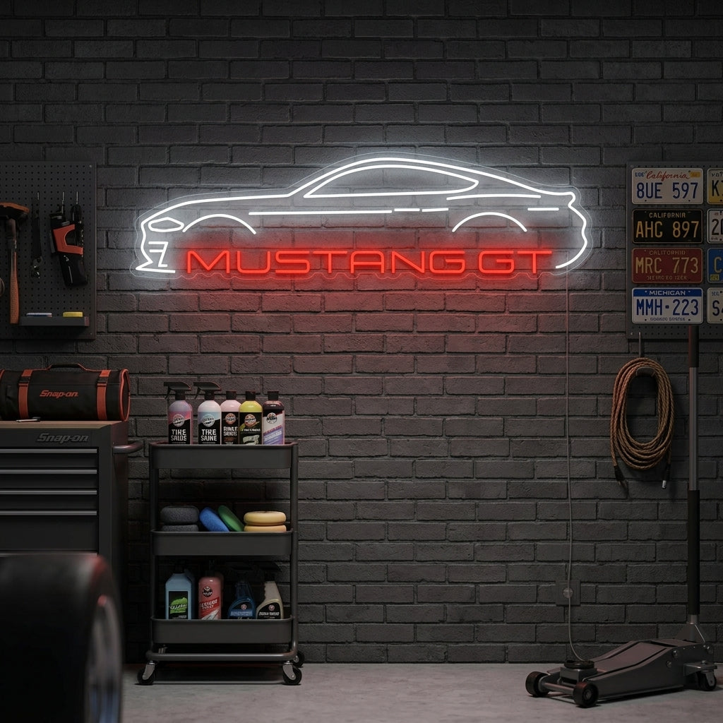 "Mustang GT" Insegna al neon