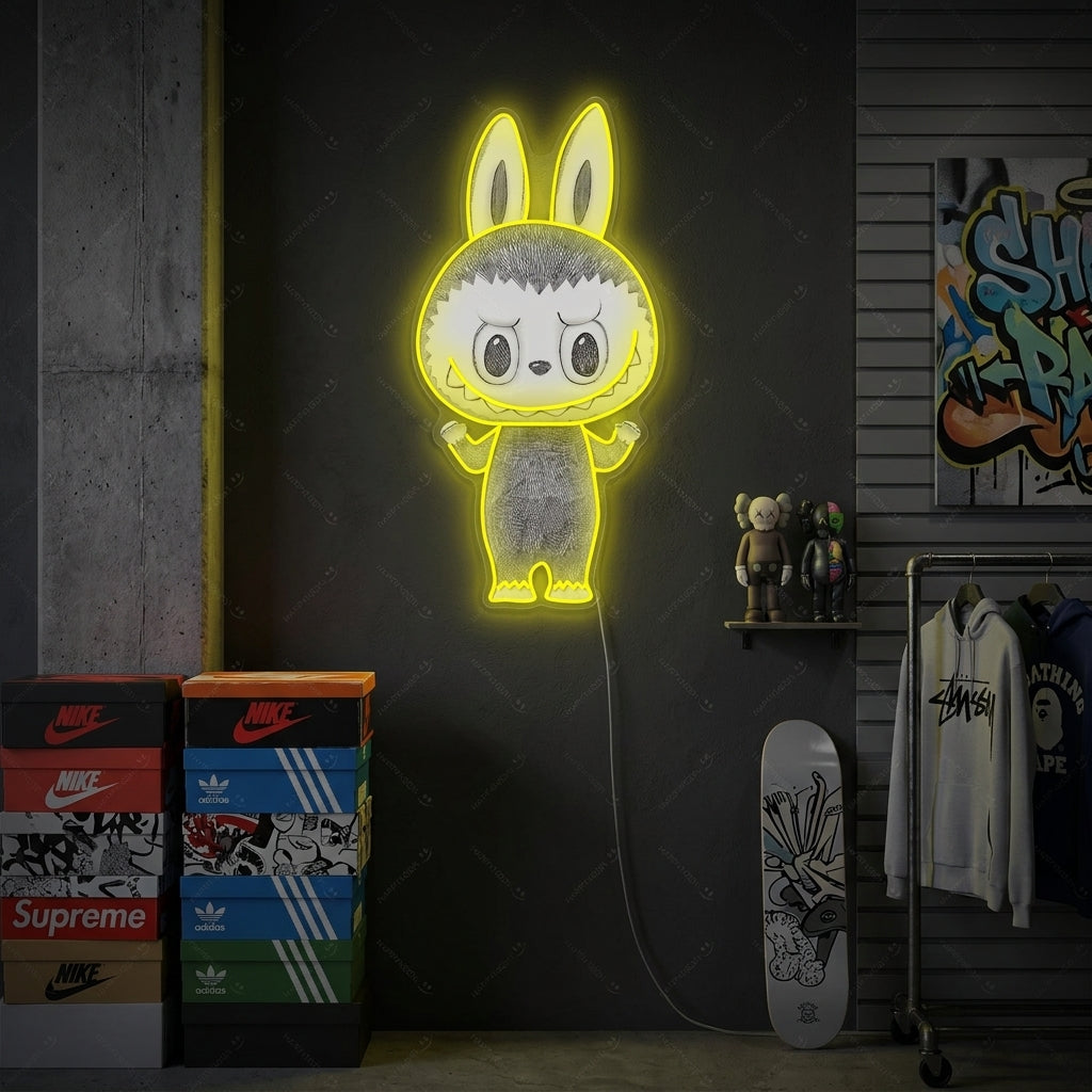 "Monster Labubu Sketch" Insegna al neon
