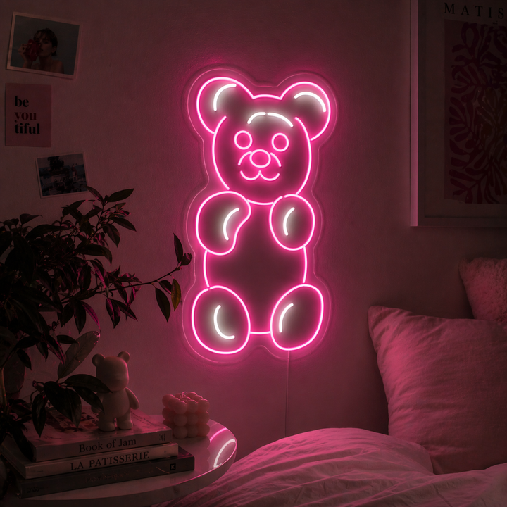 "Orsetto gommoso" Insegna al neon
