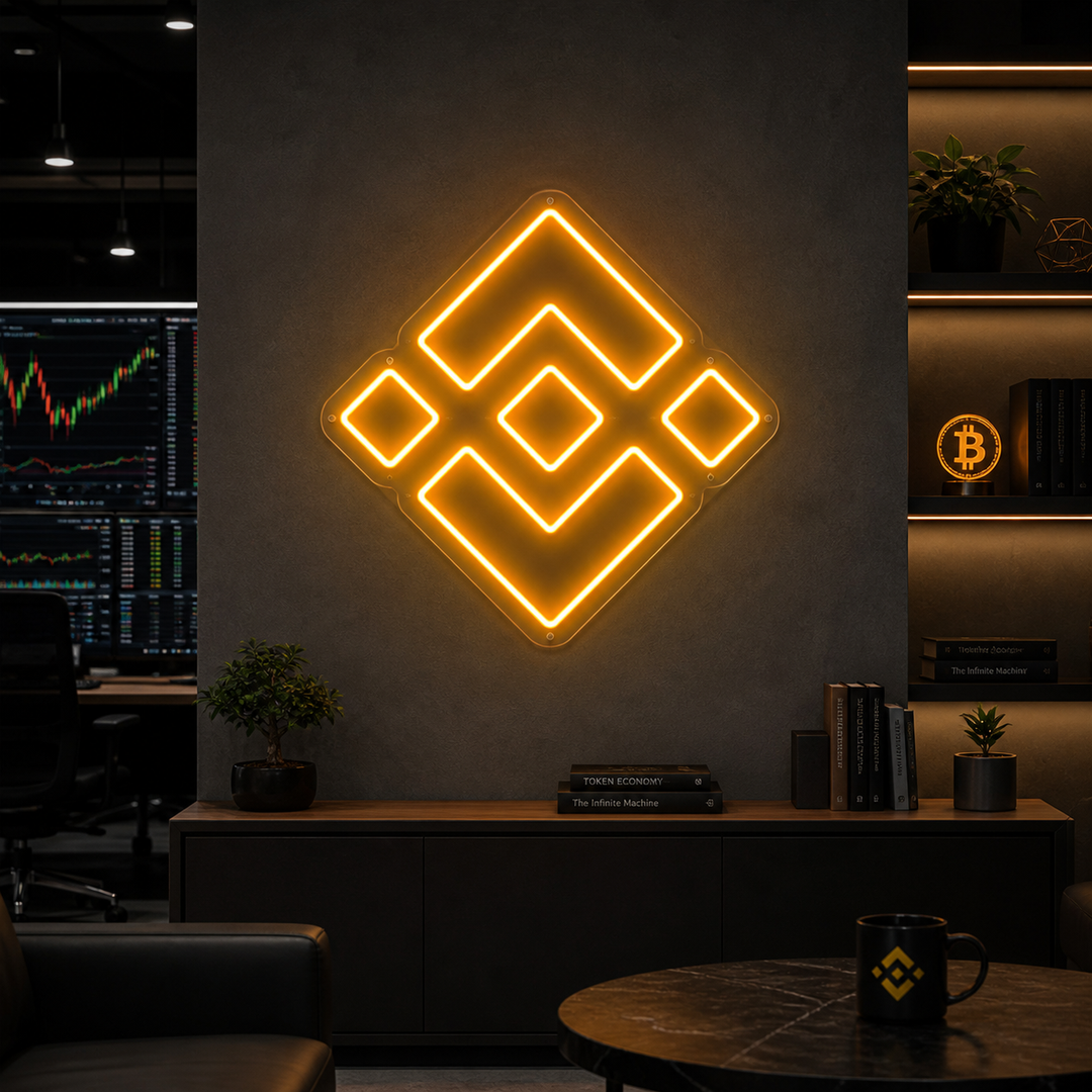 "Moneta Binance BNB" Insegna al neon