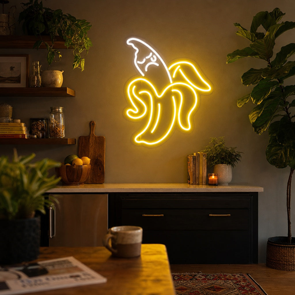 "Banana, Frutta" Insegna al neon