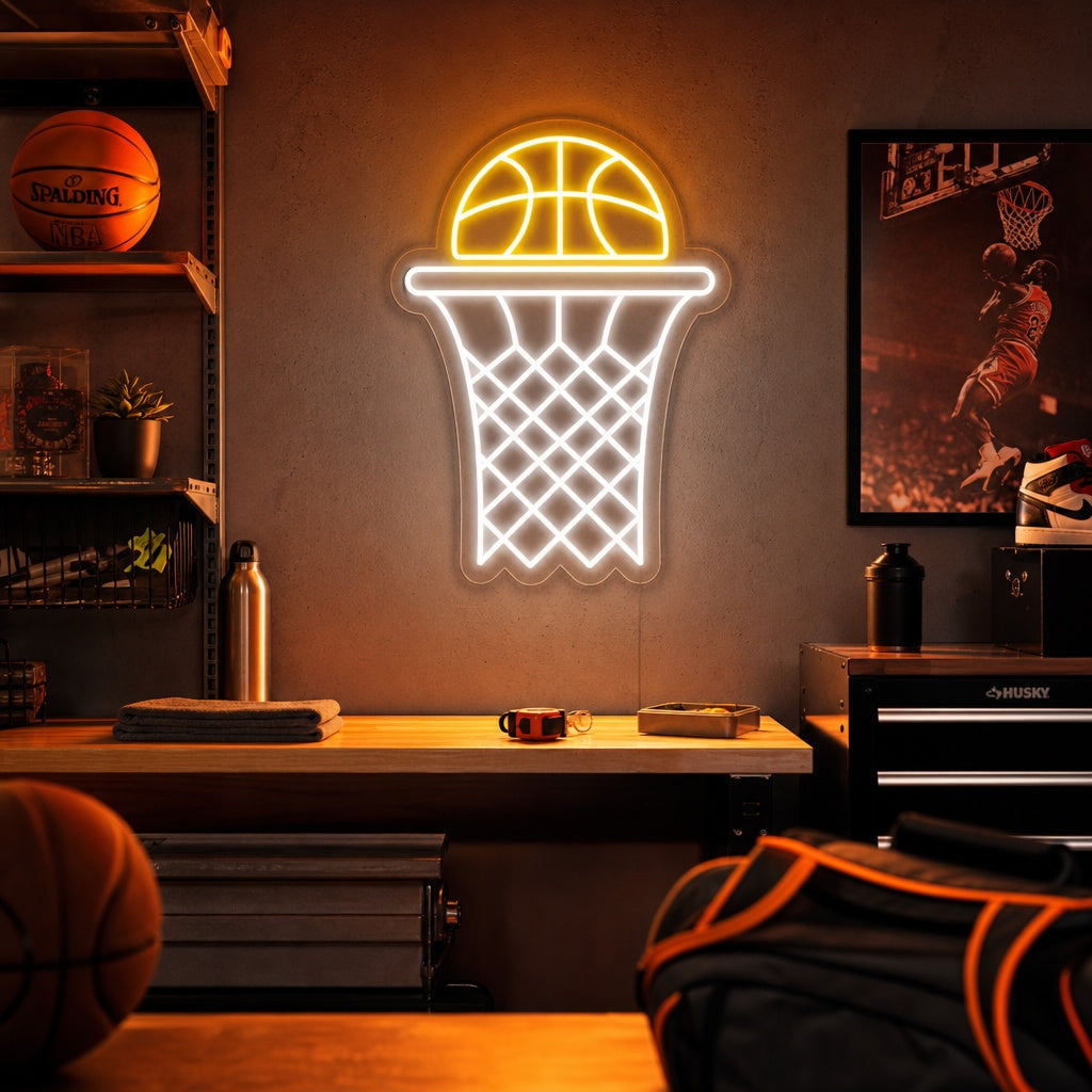 "Rete Da Basket" Insegna al neon