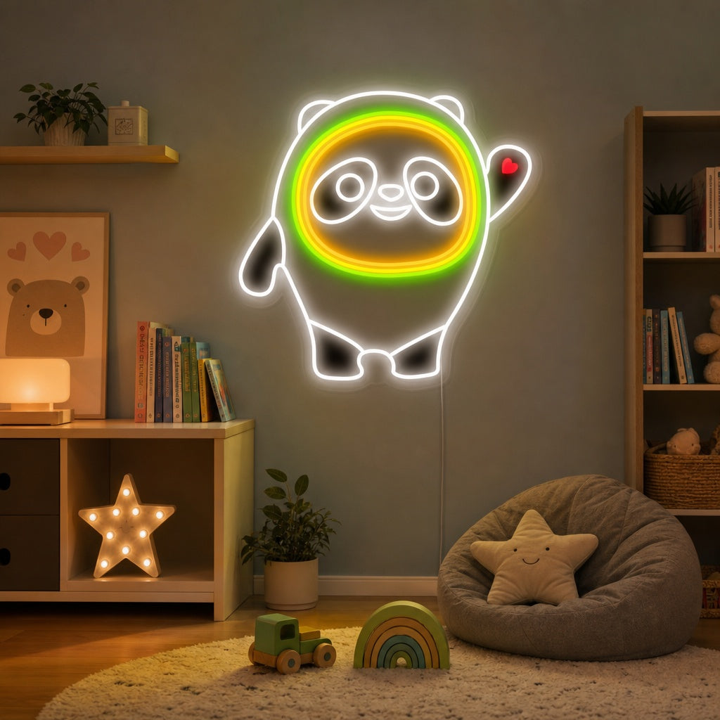 "Bing Dwen Dwen Pupazzo Di Panda, Decorazione Per La Camera Dei Bambini" Insegna al neon
