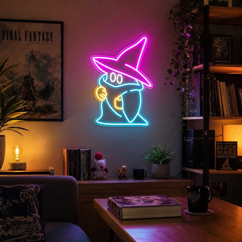 "Decorazione Per Giochi Black Mage" Insegna al neon