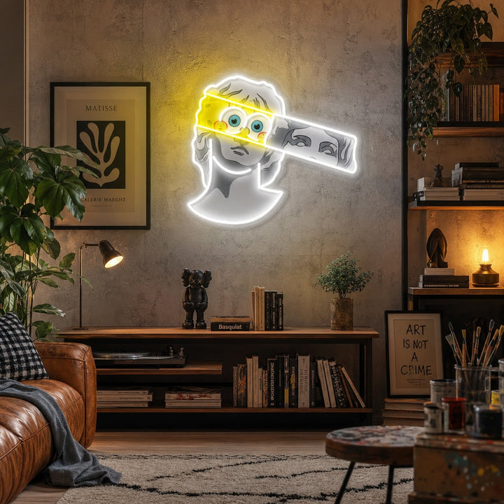 "Statue greca Bob" Insegna al neon a LED stampata con UV