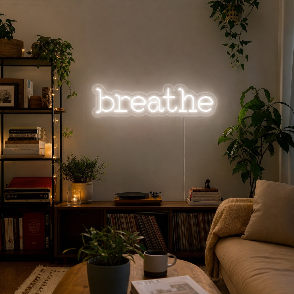 "Breathe" Insegna al neon