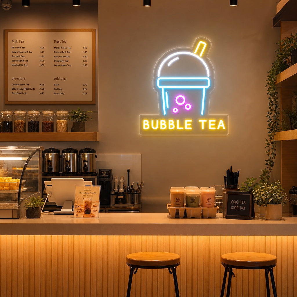 "Bubble Tea" Insegna al neon