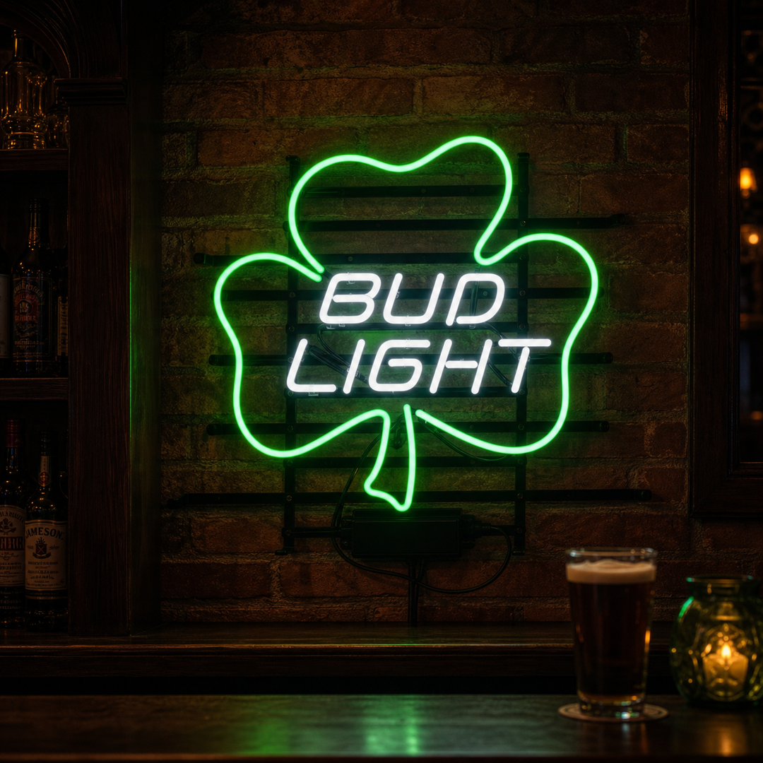 "Bud Lucky Shamrock" Insegna al neon