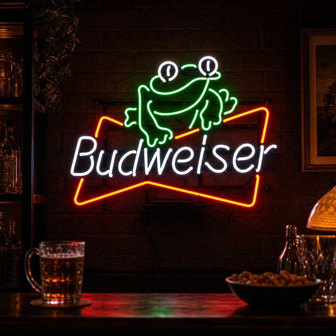 "Budweiser Beer Frog" Insegna al neon