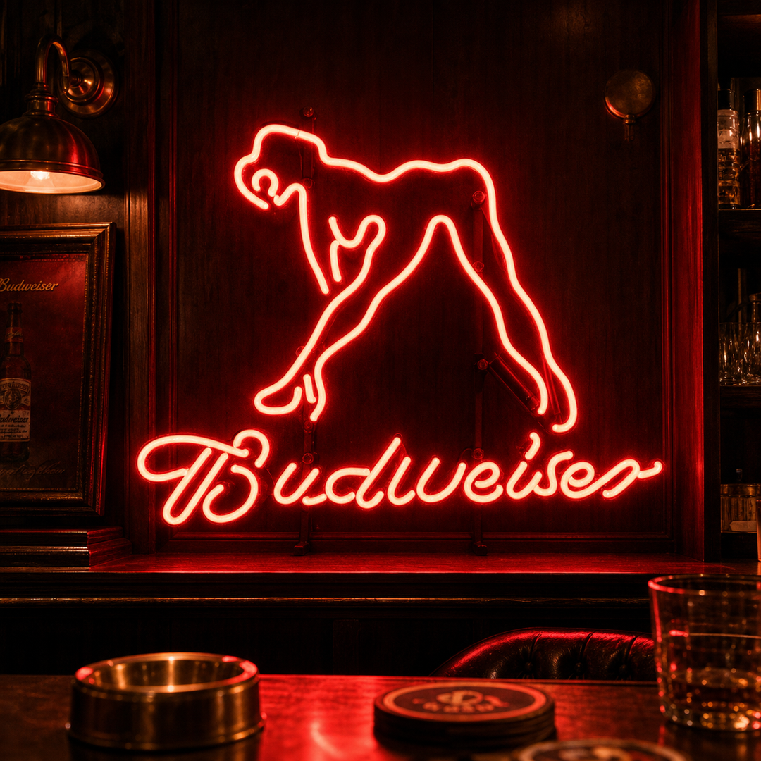 "Bud Ragazza Nuda" Insegna al neon